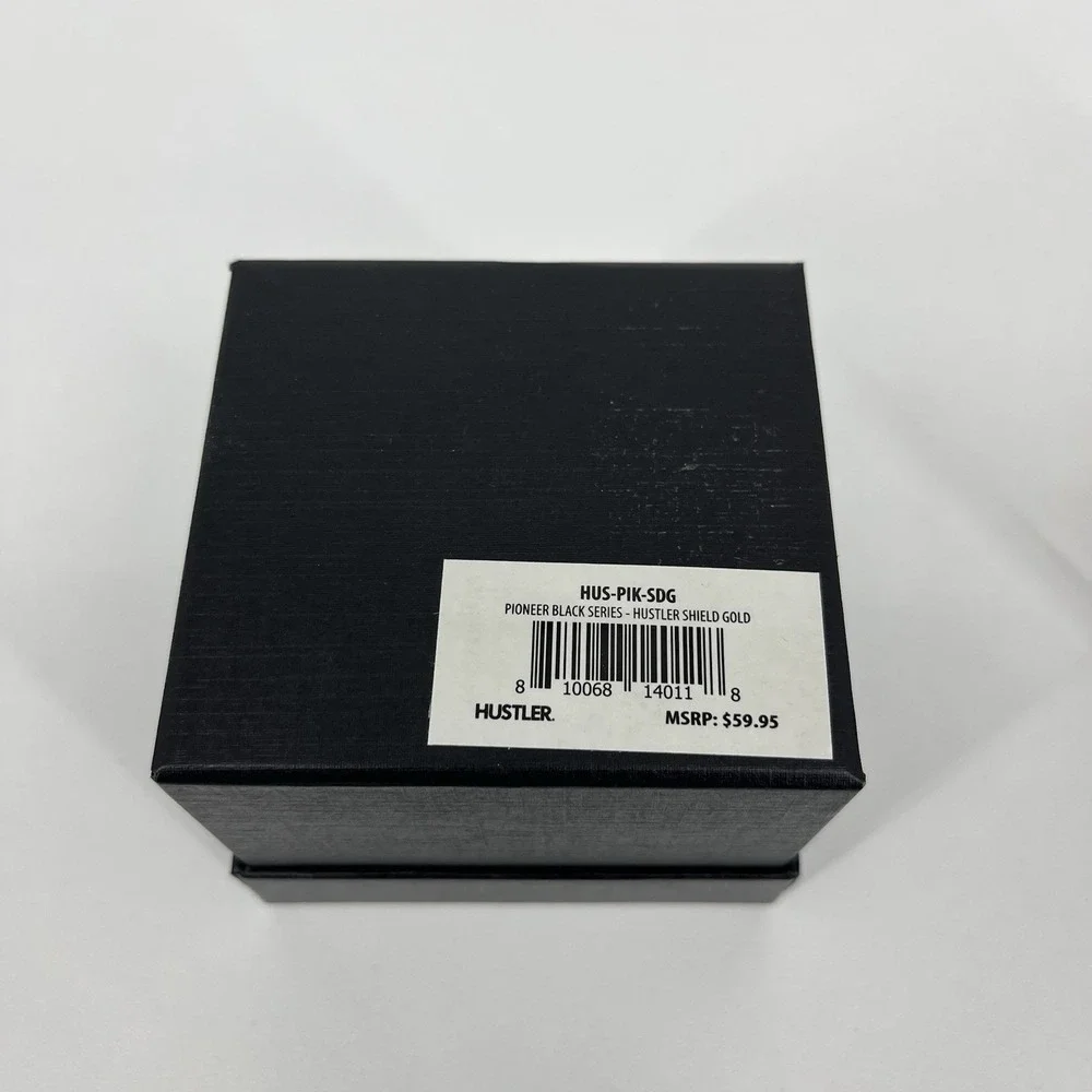 Game Time Hustler Watch Pioneer Black Series Shield Logo Gold Men's Size New